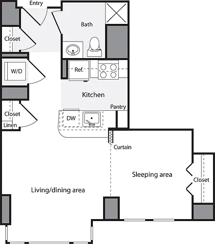 Floor plan Studio B Alt