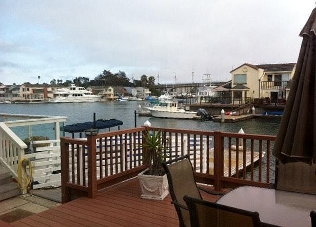 Extended back deck with main channel and Channel Island Blvd Bridge view