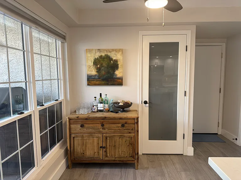 Kitchen Pantry, door to BBQ Patio