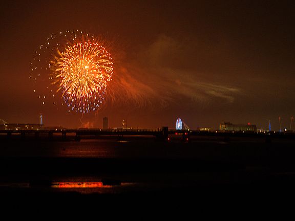 Wildwood fireworks from deck