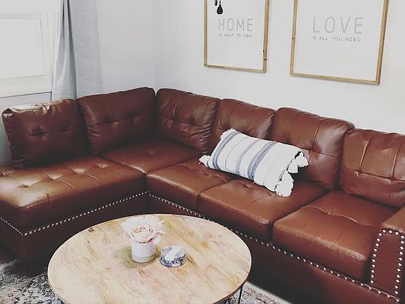 Living room with smart TV