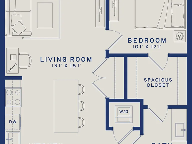 A14 | 1x1 | 745 sq ft A14 | 1x1 | 745 sq ft