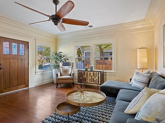 A beautiful living room with natural light from the East and South