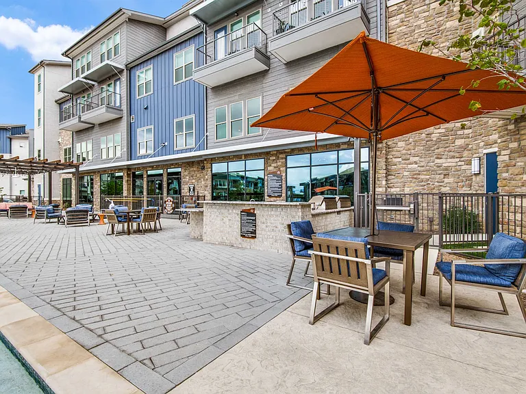 Poolside lounge area