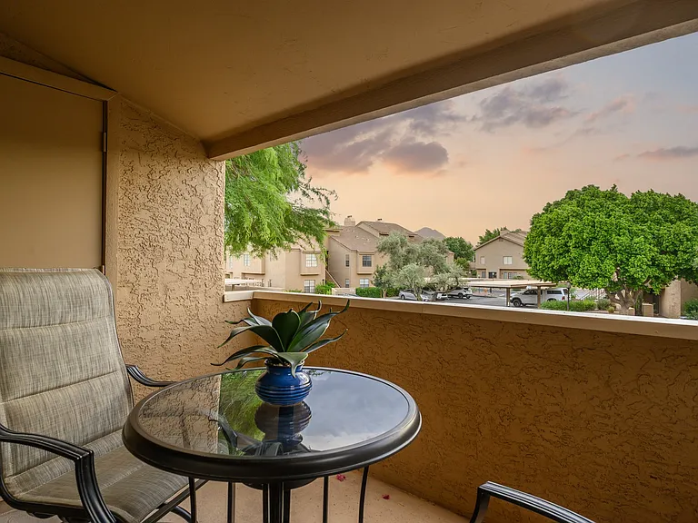 Start your day with morning coffee and a view of Camelback Mountain.