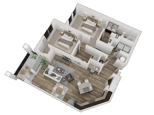 Floor plan 2x2S