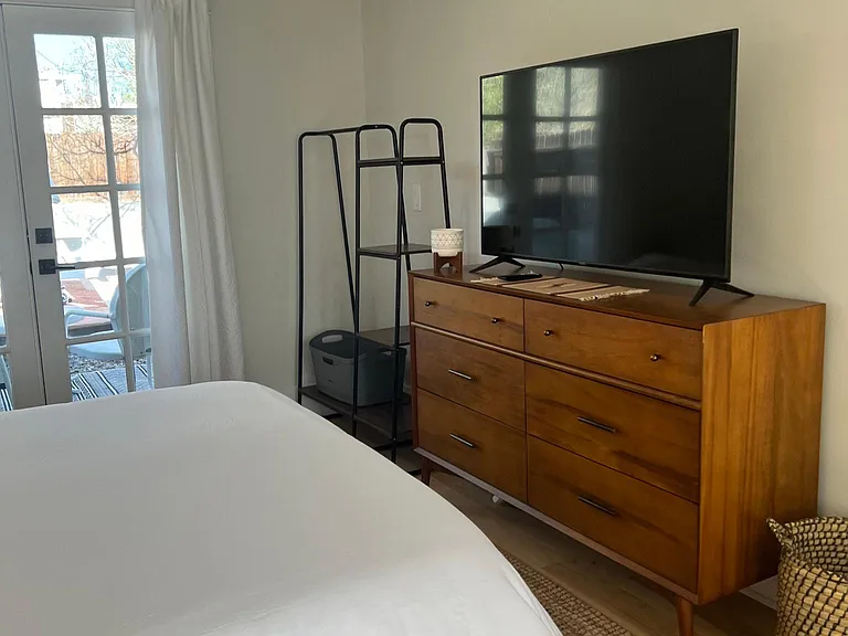 TV and storage.