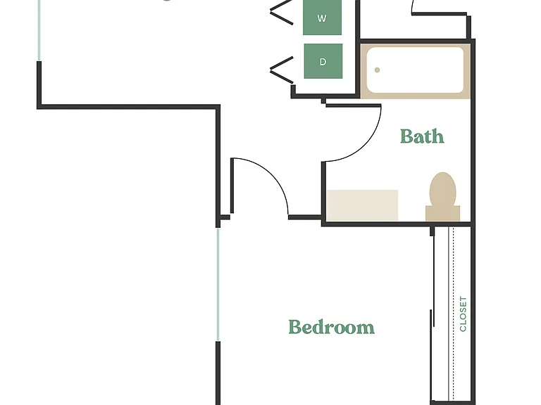 1 Bed, 1 Bath - Apt H 1 Bed, 1 Bath - Apt H