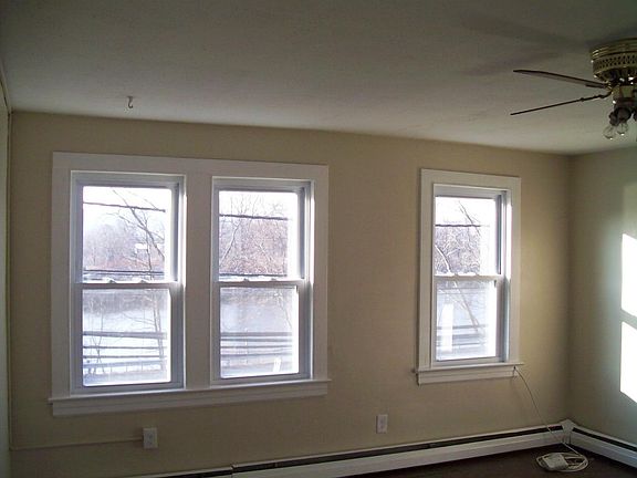 Living room with view of river