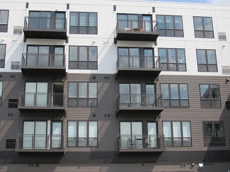 Each unit has its own balcony.