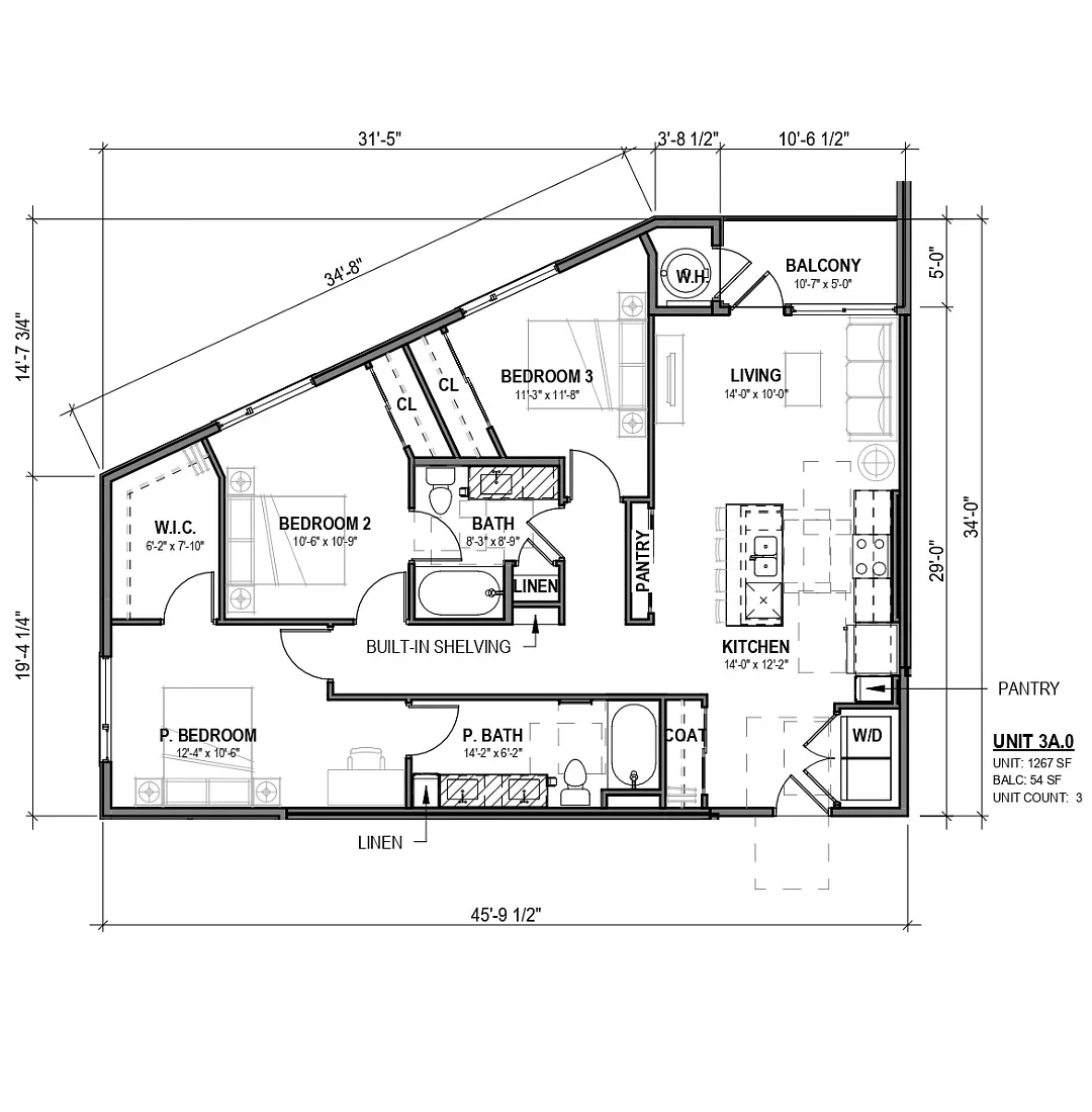 Floor plan 3 Bedroom