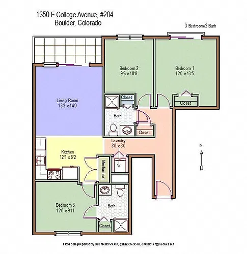 Floor plan 3 Bed 2 Bath