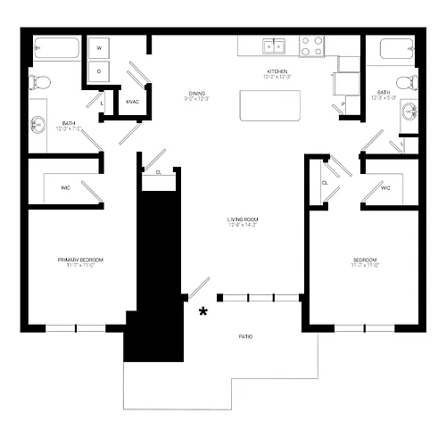 Floor plan Grand Courtyard Two