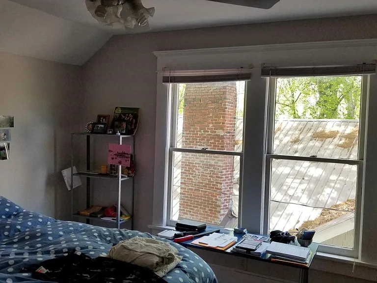 Both bedrooms are large at opposite ends of apartment.