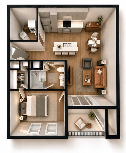 Floor plan The Village - Portico