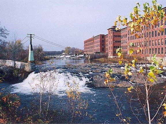 Enjoy  access to the river flowing by old mill section of town