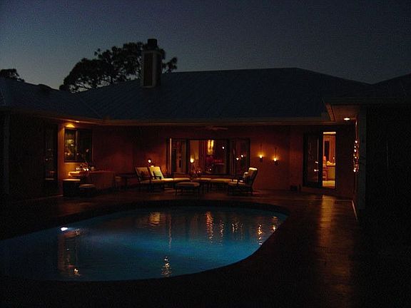 pool at night