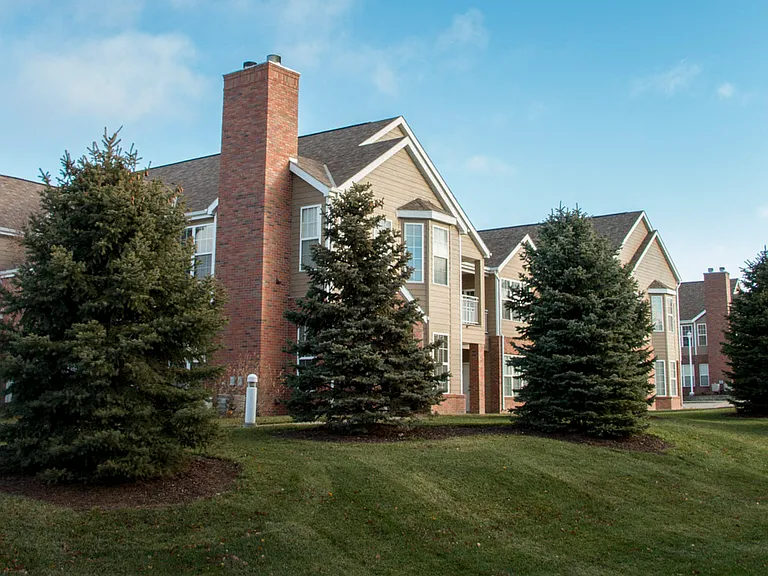 Greenspace galore surrounds Ridge Pointe Villas.