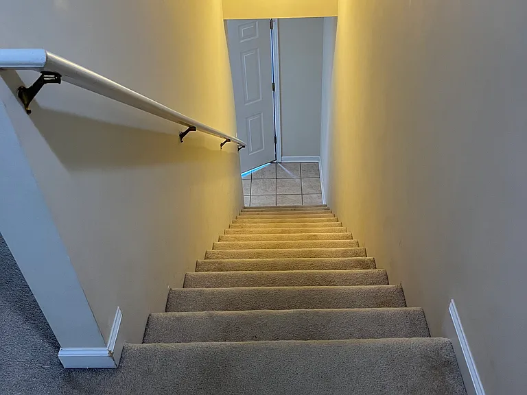 Stairway going down to main floor