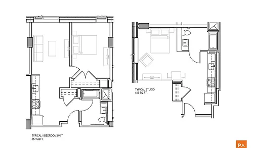 Floor plan Studios