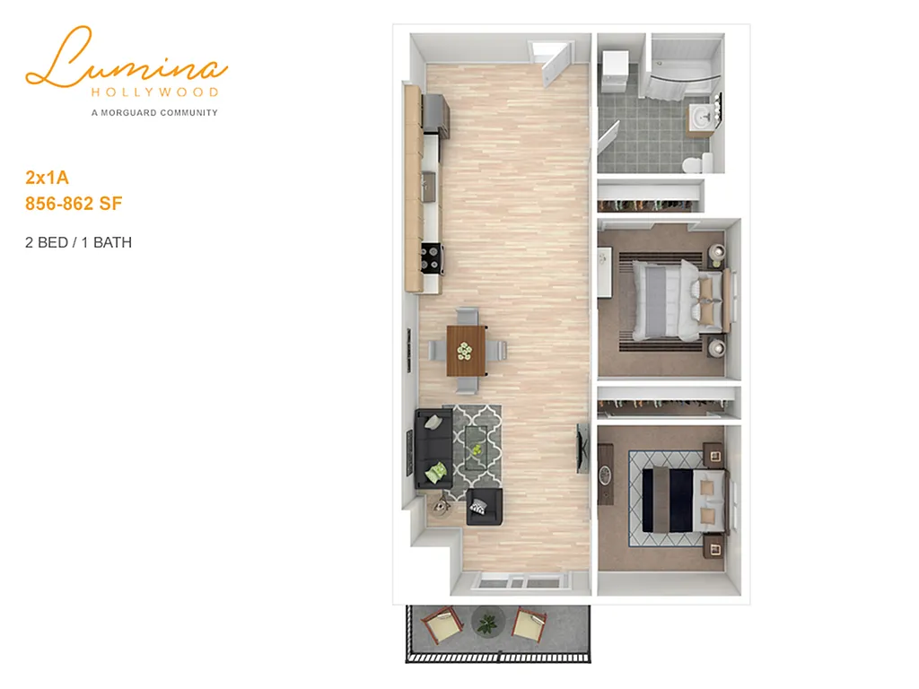 Floor plan 2x1A