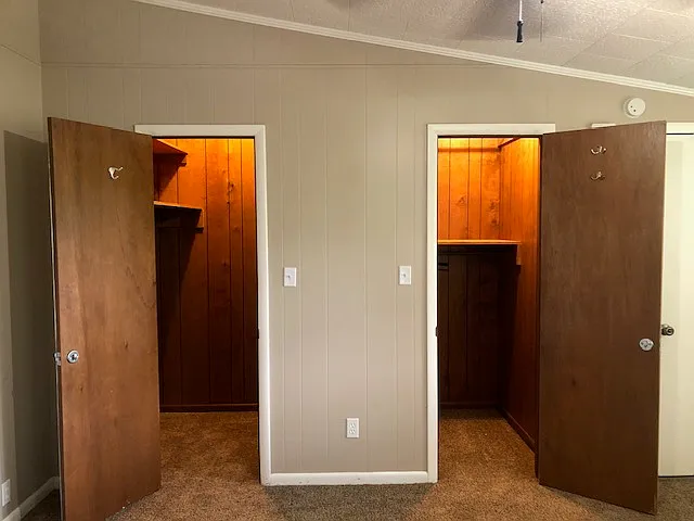 master bedroom double cedar closets