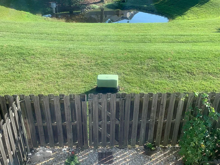 Backyard space - pond view