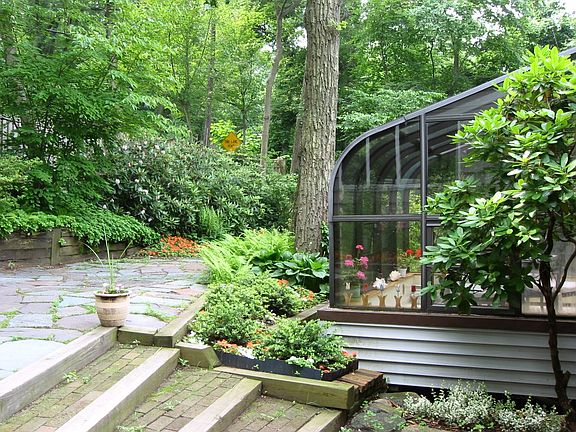 Patio to entrance of house