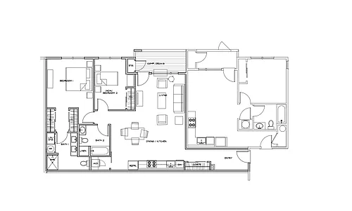 Floor plan 2bed 2bath