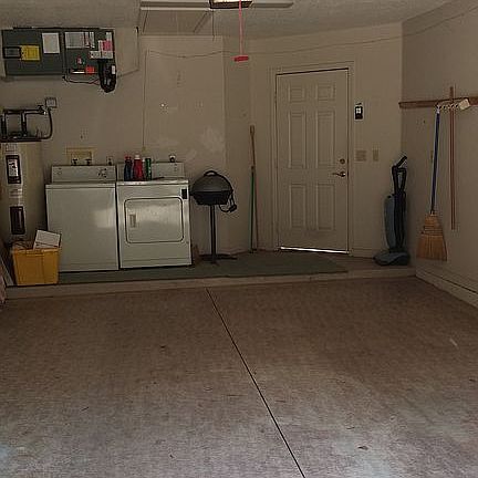 Garage With Washer and Dryer