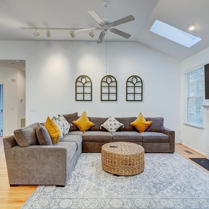 Relax on the extra large sectional and stream your favorite shows and movies.