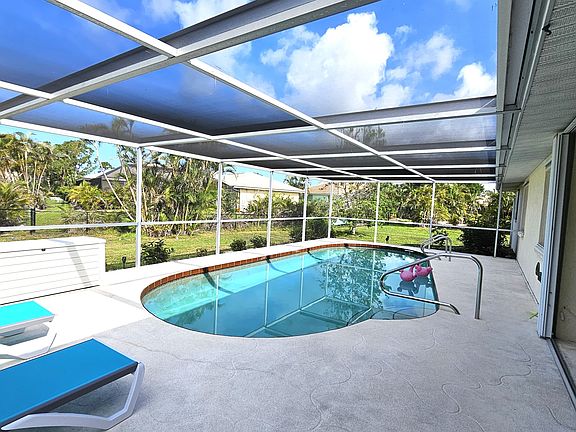 Screened pool area