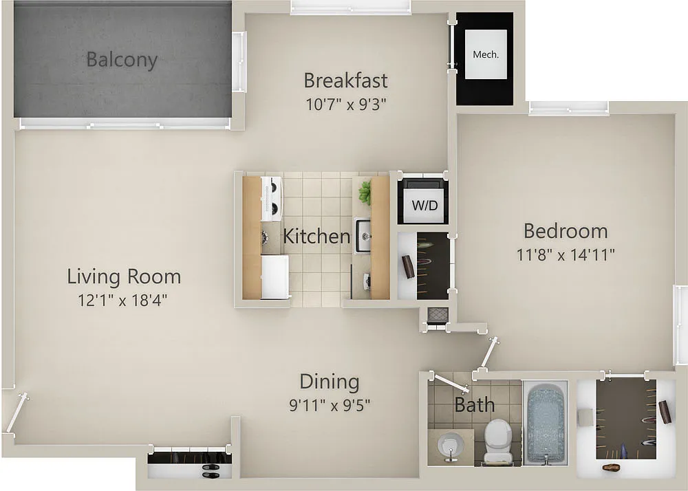 Floor plan Ascott - Cinnamon Run