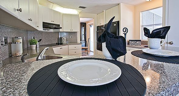 virtually staged kitchen