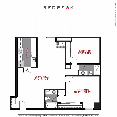 Floor plan Plan B2 - Two Bedroom
