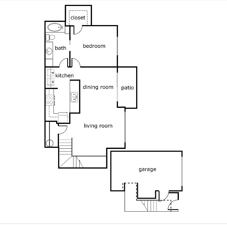 Floor plan One Bedroom