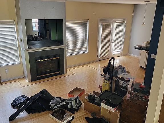 Living room from entry stairs