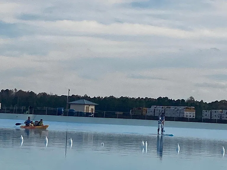 In the lagoon