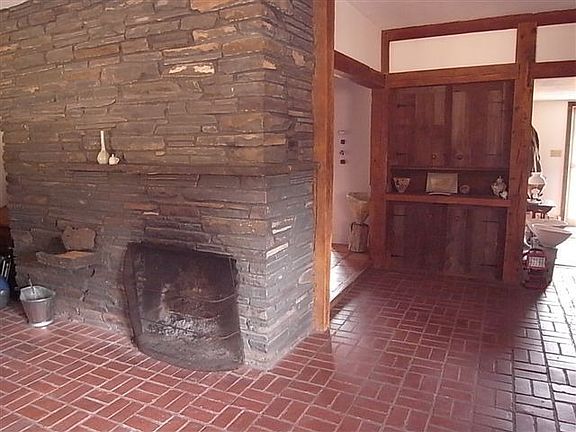 Massive Bluestone Fireplace