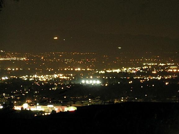 Night time view from Living Room & Master Bedroom