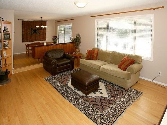 Living room and dining room