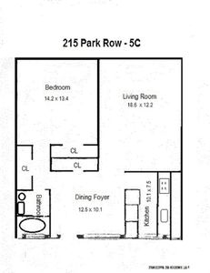 215 Park Row #5C, Manhattan, NY, 10038