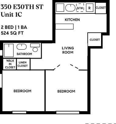 2nd image of 350 E 30th St APT 1C
