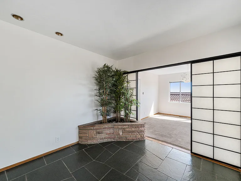Entryway that opens to the dining room