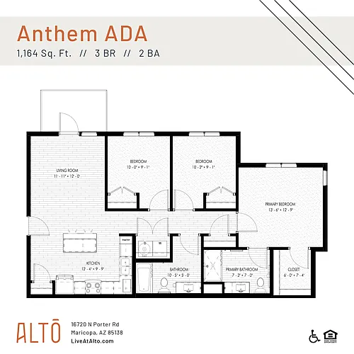 Floor plan Anthem ADA