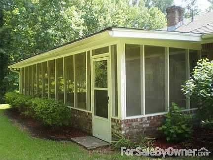 Screened sunroom,