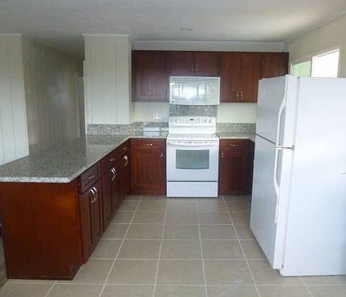 Granite countertops in the kitchen