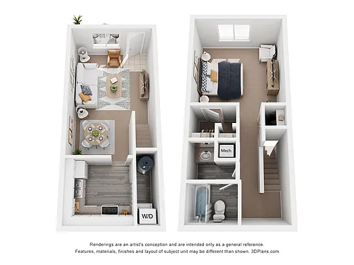 Floor plan 1x1 754 SQ FT