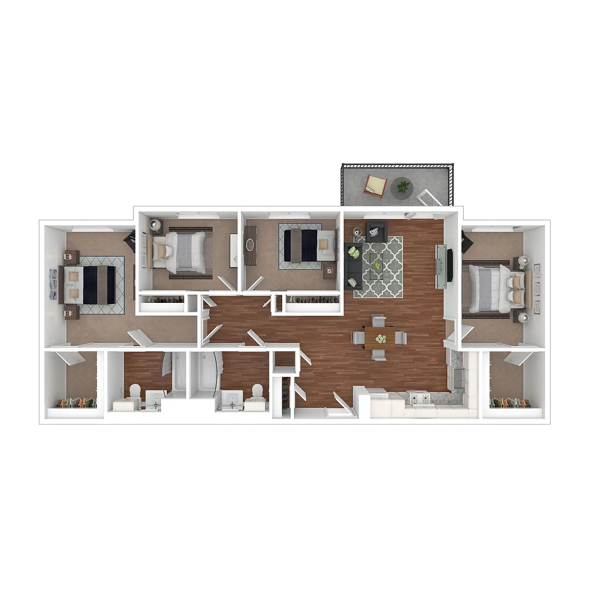 Floor plan Four Bedroom