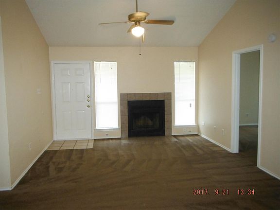 Vaulted ceilings and cozy fireplace